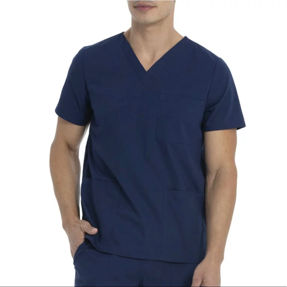 Scrubstar Unisex Solid V-neck Scrub Top “Indigo”